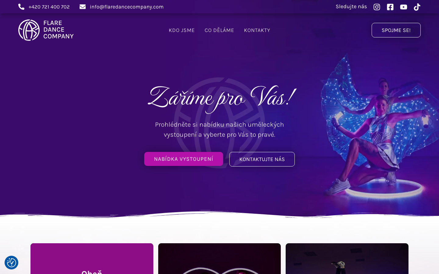 Náhled webu flaredancecompany.com