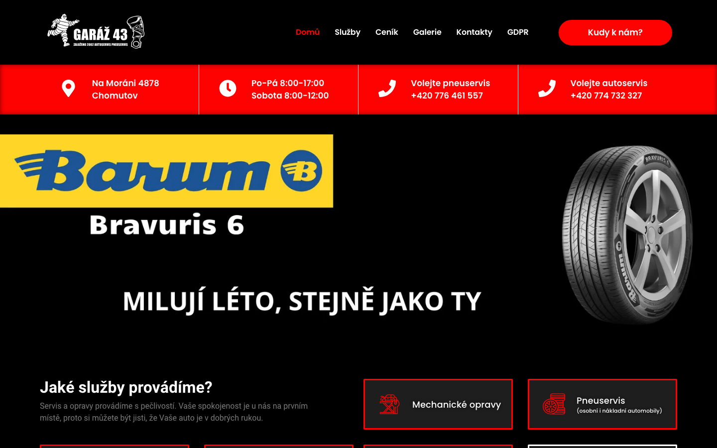 Náhled webu garaz43.cz